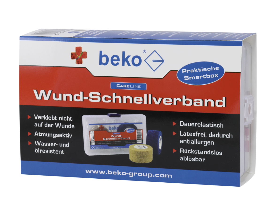 Beko Wund-Schnellverband Box antiallergen von Hand abreißbar Pflaster 