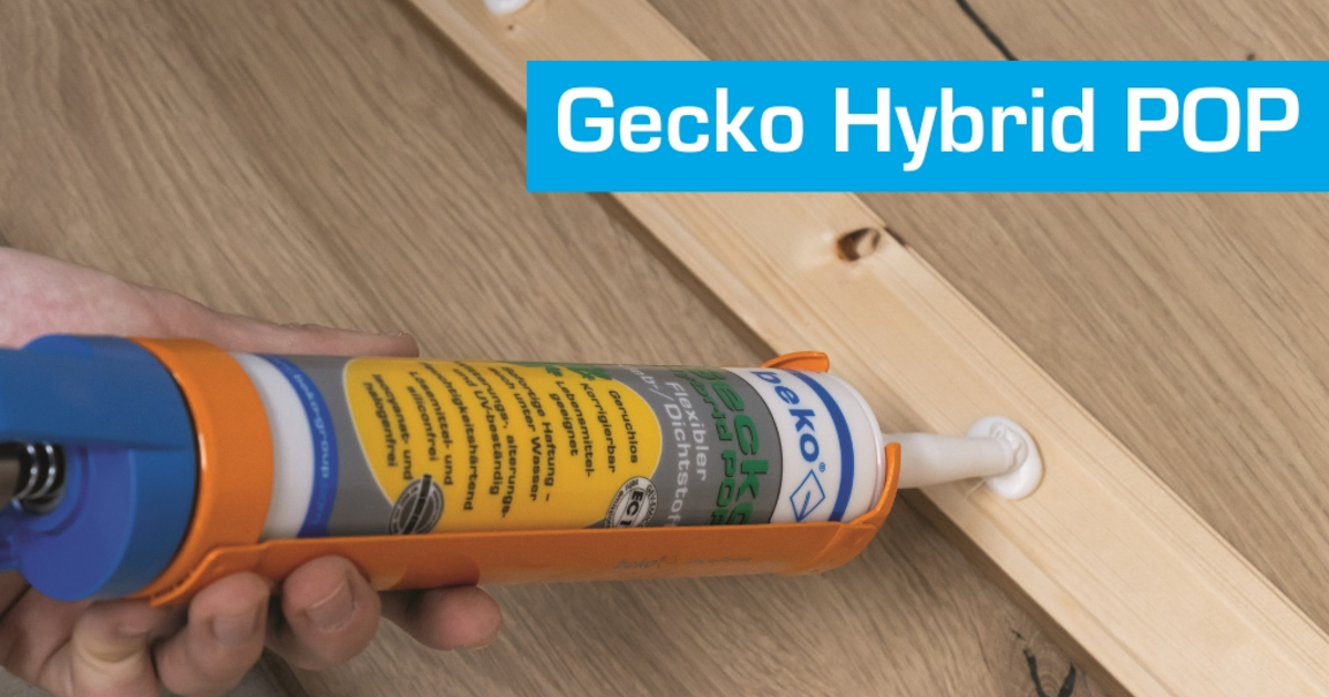 Cartucho De Adhesivo Flexible Beko Gecko Hybrid POP – 310 Ml, Color Beige, Ideal Para Piedra, Espejos Y Aislamientos, Fijación Resistente A Vibraciones